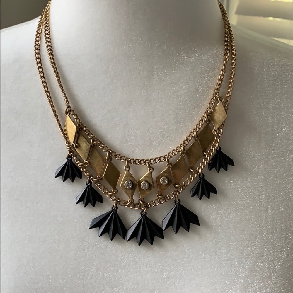 JCrew Factory gold statement necklace